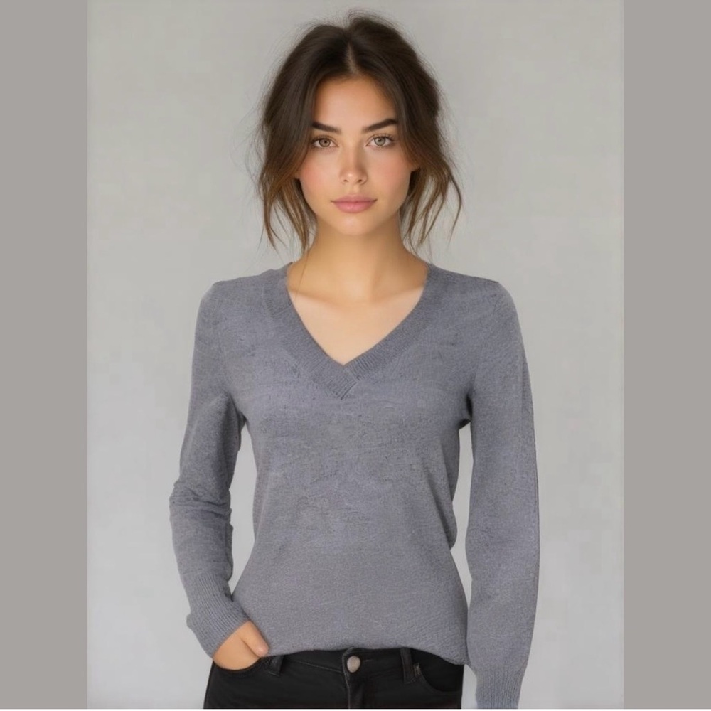HALOGEN 100% Cashmere V-Neck Sweater/ size 1